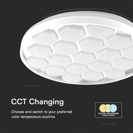 LED Zatemnitvena stropna svetilka LED/60W/230V 3000/4000/6500K pr. 49 cm + Daljinski upravljalnik