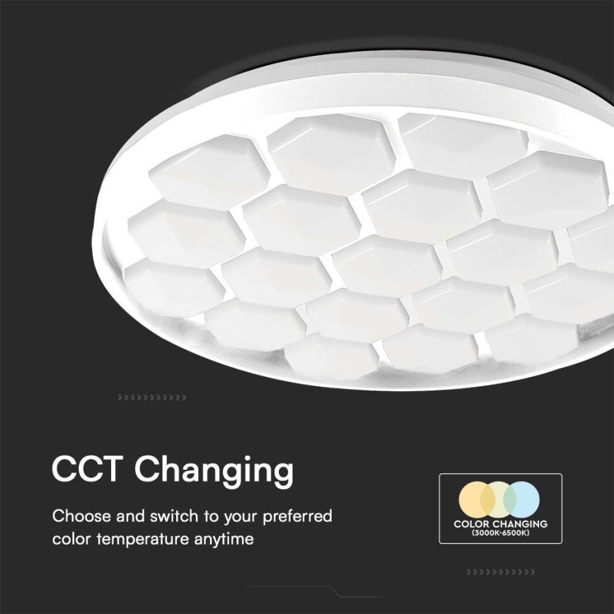 LED Zatemnitvena stropna svetilka LED/60W/230V 3000/4000/6500K pr. 49 cm + Daljinski upravljalnik