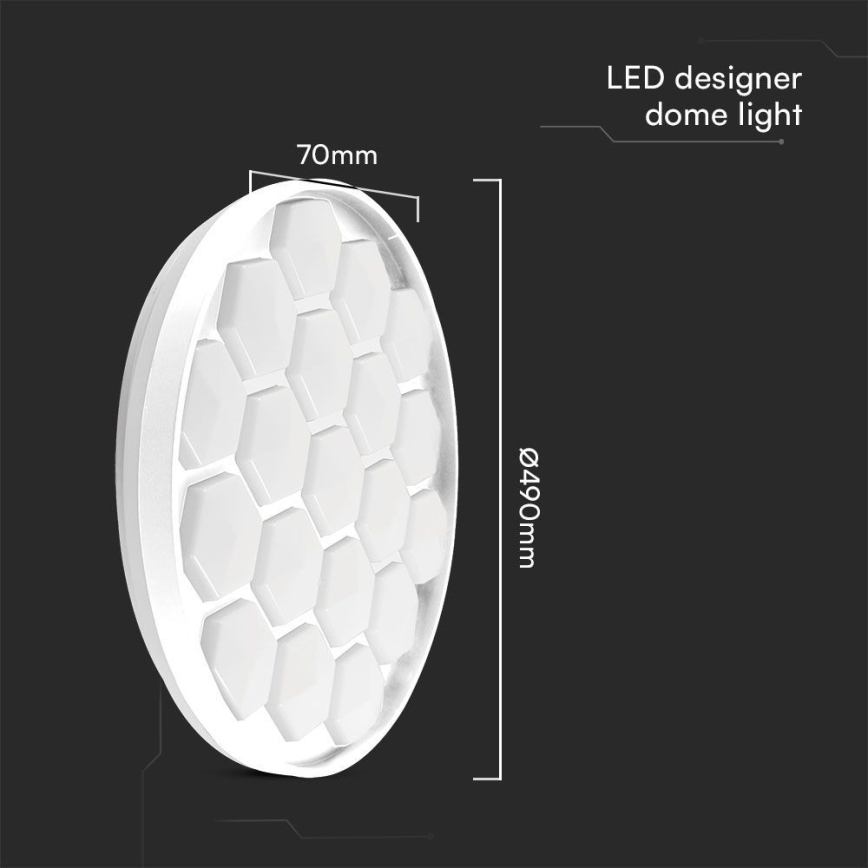 LED Zatemnitvena stropna svetilka LED/60W/230V 3000/4000/6500K pr. 49 cm + Daljinski upravljalnik