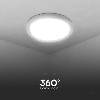 LED Zatemnitvena stropna svetilka LED/60W/230V 3000-6500K 49,2 cm bela + Daljinski upravljalnik