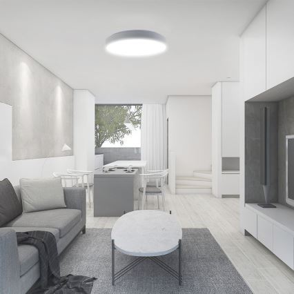 LED Zatemnitvena stropna svetilka LED/60W/230V 3000-6500K 49,5 cm bela + Daljinski upravljalnik