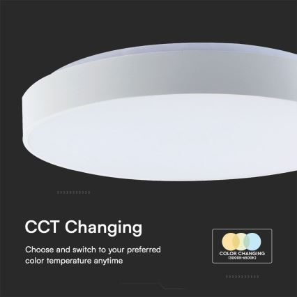 LED Zatemnitvena stropna svetilka LED/60W/230V 3000-6500K 49,5 cm bela + Daljinski upravljalnik