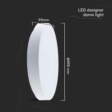 LED Zatemnitvena stropna svetilka LED/60W/230V 3000-6500K 49,5 cm bela + Daljinski upravljalnik