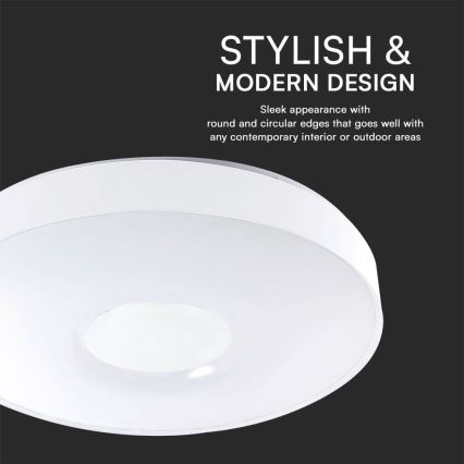 LED Zatemnitvena stropna svetilka LED/60W/230V 3000-6500K 49,5 cm bela + Daljinski upravljalnik