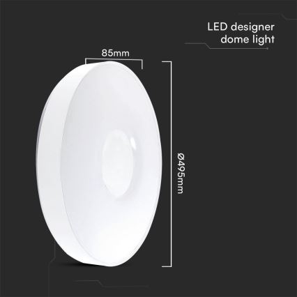 LED Zatemnitvena stropna svetilka LED/60W/230V 3000-6500K 49,5 cm bela + Daljinski upravljalnik