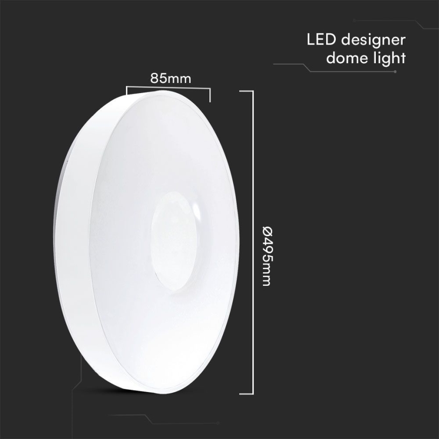 LED Zatemnitvena stropna svetilka LED/60W/230V 3000-6500K 49,5 cm bela + Daljinski upravljalnik