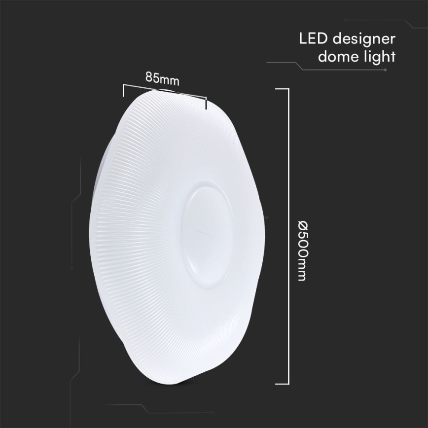 LED Zatemnitvena stropna svetilka LED/60W/230V 3000-6500K 50 cm bela + Daljinski upravljalnik