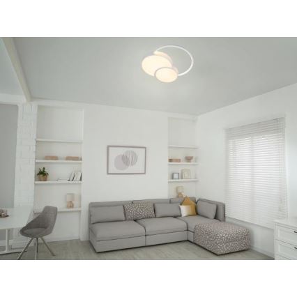 LED Zatemnitvena stropna svetilka LED/60W/230V 3000-6500K bela + Daljinski upravljalnik