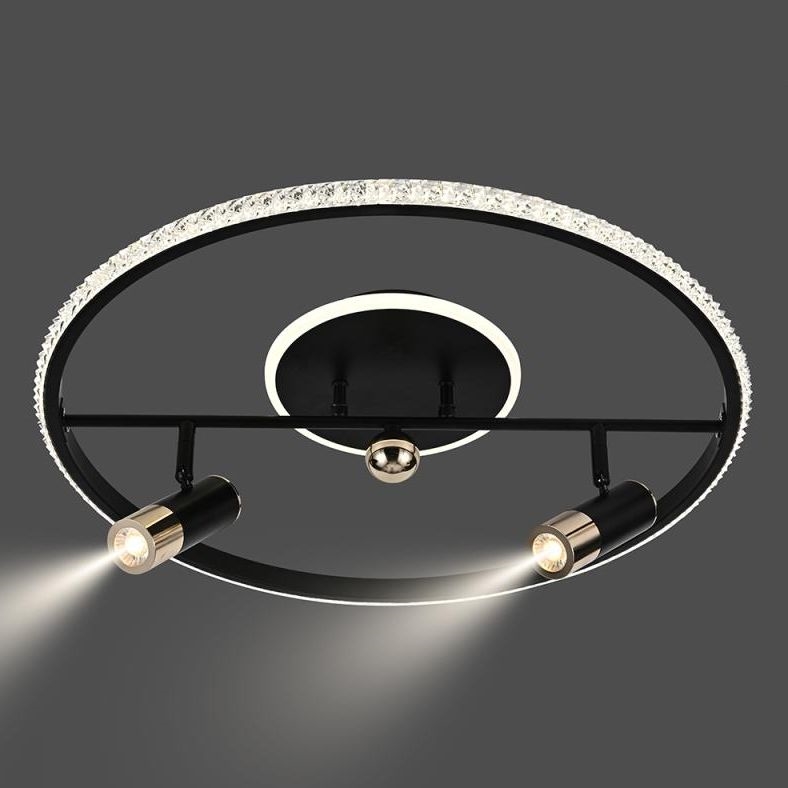 LED Zatemnitvena stropna svetilka LED/60W/230V 3000-6500K črna + Daljinski upravljalnik