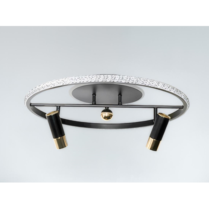 LED Zatemnitvena stropna svetilka LED/60W/230V 3000-6500K črna + Daljinski upravljalnik
