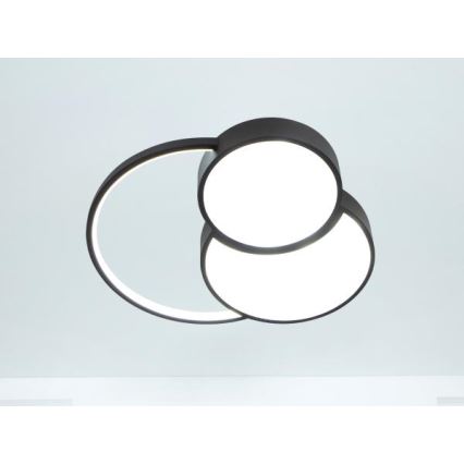 LED Zatemnitvena stropna svetilka LED/60W/230V 3000-6500K črna + Daljinski upravljalnik