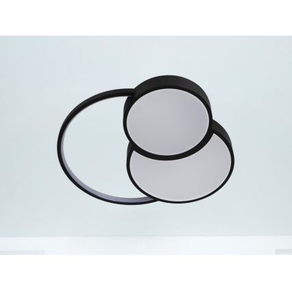 LED Zatemnitvena stropna svetilka LED/60W/230V 3000-6500K črna + Daljinski upravljalnik
