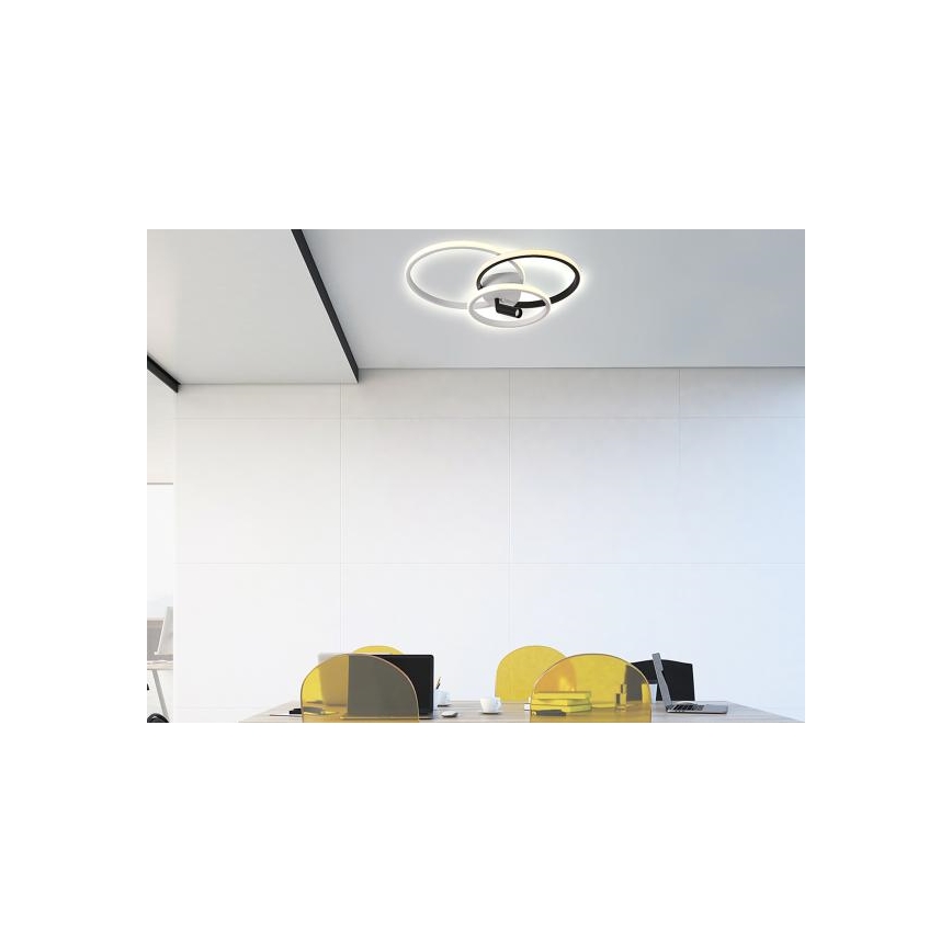 LED Zatemnitvena stropna svetilka LED/70W/230V 3000-6500K bela/črna + Daljinski upravljalnik