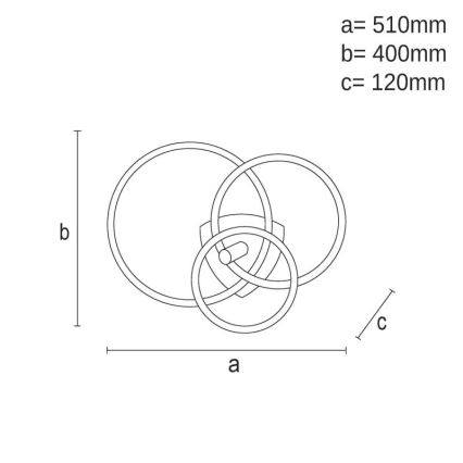 LED Zatemnitvena stropna svetilka LED/70W/230V 3000-6500K bela/črna + Daljinski upravljalnik
