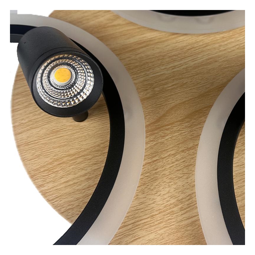 LED Zatemnitvena stropna svetilka LED/70W/230V 3000-6500K črna/rjava + Daljinski upravljalnik