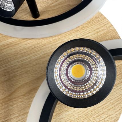 LED Zatemnitvena stropna svetilka LED/70W/230V 3000-6500K črna/rjava + Daljinski upravljalnik