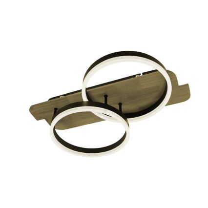 LED Zatemnitvena stropna svetilka LED/70W/230V 3000-6500K hrast + Daljinski upravljalnik