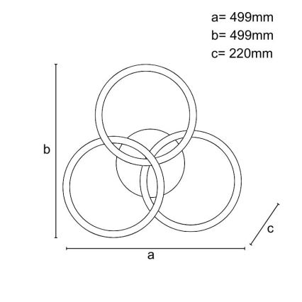 LED Zatemnitvena stropna svetilka LED/70W/230V 3000-6500K črna + Daljinski upravljalnik