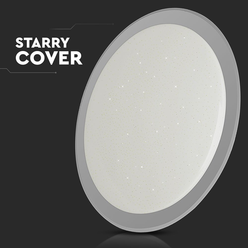 LED Zatemnitvena stropna svetilka LED/72W/230V 3000-6500K pr. 67 cm bela + Daljinski upravljalnik