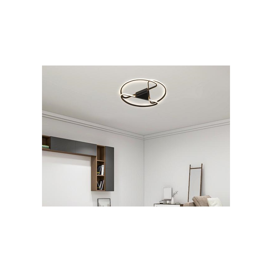 LED Zatemnitvena stropna svetilka LED/75W/230V 3000-6500K črna + Daljinski upravljalnik