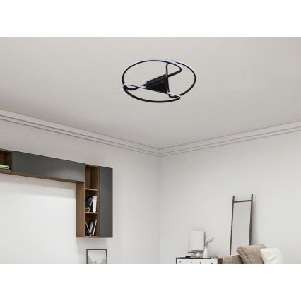 LED Zatemnitvena stropna svetilka LED/75W/230V 3000-6500K črna + Daljinski upravljalnik