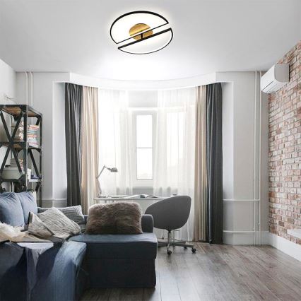 LED Zatemnitvena stropna svetilka LED/75W/230V 3000-6500K bukev + Daljinski upravljalnik