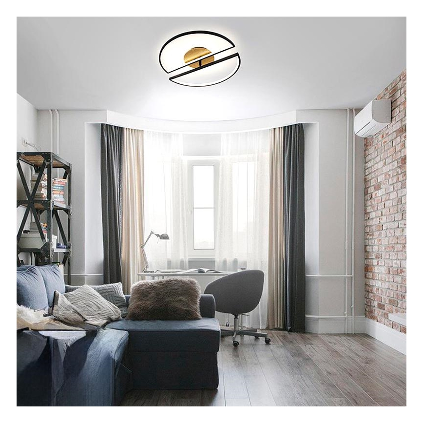 LED Zatemnitvena stropna svetilka LED/75W/230V 3000-6500K bukev + Daljinski upravljalnik