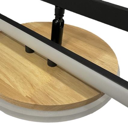 LED Zatemnitvena stropna svetilka LED/75W/230V 3000-6500K bukev + Daljinski upravljalnik