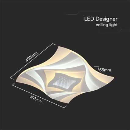 LED Zatemnitvena stropna svetilka LED/75W/230V 3000-6500K + Daljinski upravljalnik