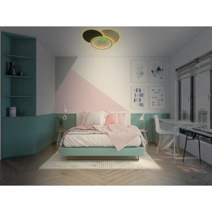 LED Zatemnitvena stropna svetilka LED/80W/230V 3000-6500K bela + Daljinski upravljalnik