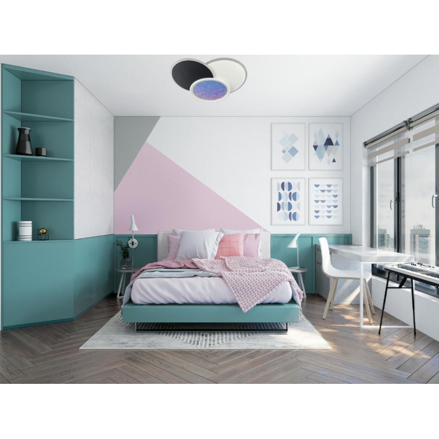 LED Zatemnitvena stropna svetilka LED/80W/230V 3000-6500K bela + Daljinski upravljalnik