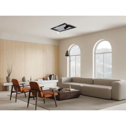 LED Zatemnitvena stropna svetilka LED/80W/230V 3000-6500K črna + Daljinski upravljalnik
