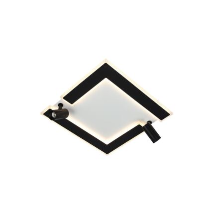LED Zatemnitvena stropna svetilka LED/80W/230V 3000-6500K črna + Daljinski upravljalnik