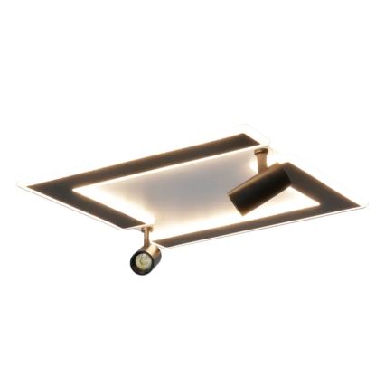 LED Zatemnitvena stropna svetilka LED/80W/230V 3000-6500K črna + Daljinski upravljalnik