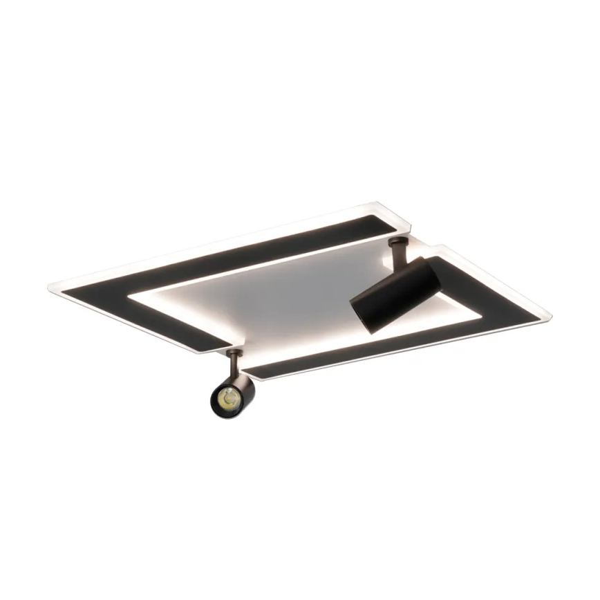 LED Zatemnitvena stropna svetilka LED/80W/230V 3000-6500K črna + Daljinski upravljalnik