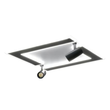LED Zatemnitvena stropna svetilka LED/80W/230V 3000-6500K črna + Daljinski upravljalnik