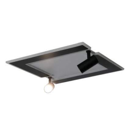 LED Zatemnitvena stropna svetilka LED/80W/230V 3000-6500K črna + Daljinski upravljalnik