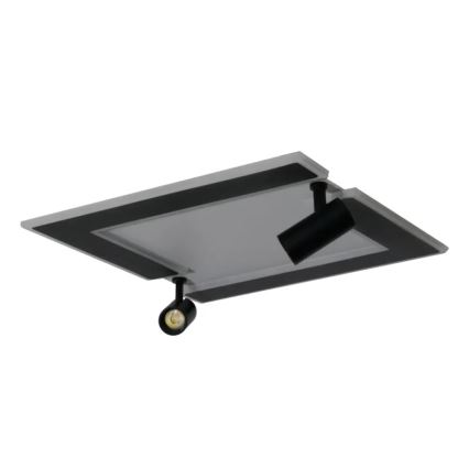LED Zatemnitvena stropna svetilka LED/80W/230V 3000-6500K črna + Daljinski upravljalnik