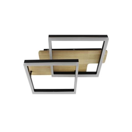 LED Zatemnitvena stropna svetilka LED/85W/230V 3000-6500K hrast + Daljinski upravljalnik
