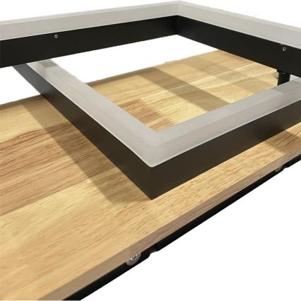 LED Zatemnitvena stropna svetilka LED/85W/230V 3000-6500K hrast + Daljinski upravljalnik