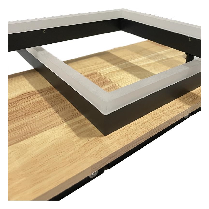 LED Zatemnitvena stropna svetilka LED/85W/230V 3000-6500K hrast + Daljinski upravljalnik