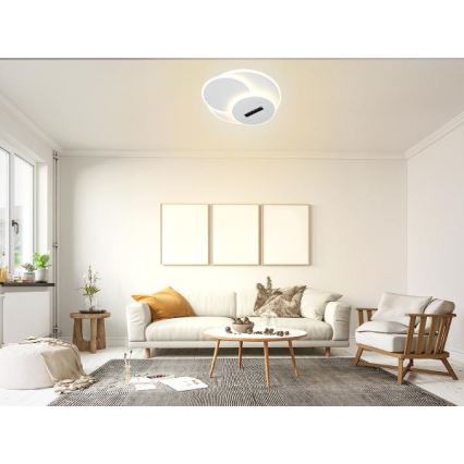 LED Zatemnitvena stropna svetilka LED/90W/230V 3000-6500K bela + Daljinski upravljalnik