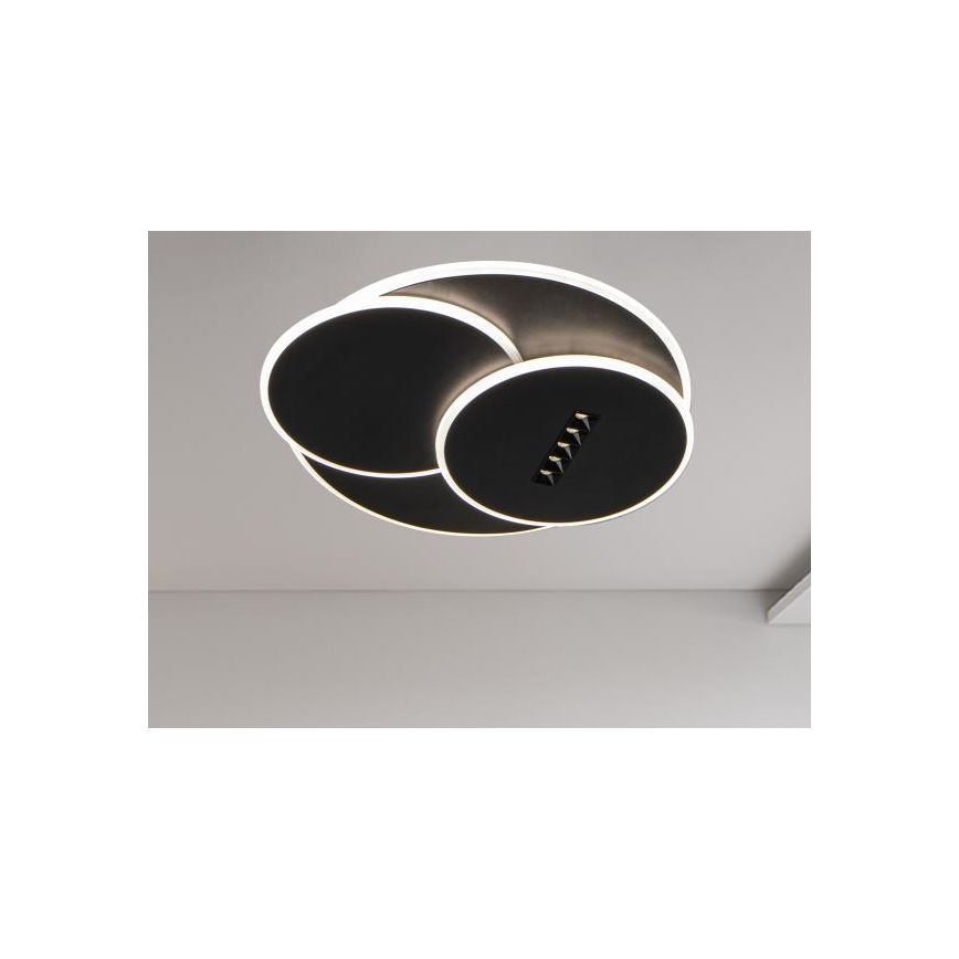 LED Zatemnitvena stropna svetilka LED/90W/230V 3000-6500K črna + Daljinski upravljalnik
