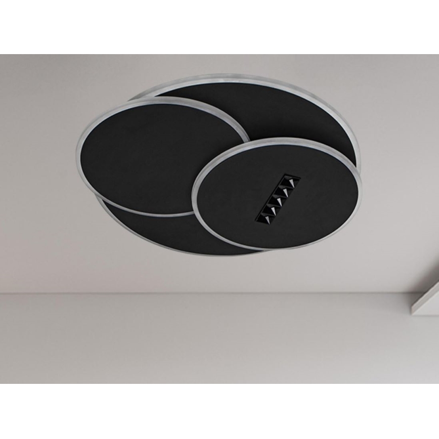 LED Zatemnitvena stropna svetilka LED/90W/230V 3000-6500K črna + Daljinski upravljalnik