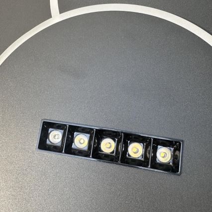 LED Zatemnitvena stropna svetilka LED/90W/230V 3000-6500K črna + Daljinski upravljalnik