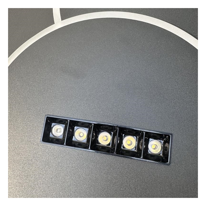LED Zatemnitvena stropna svetilka LED/90W/230V 3000-6500K črna + Daljinski upravljalnik