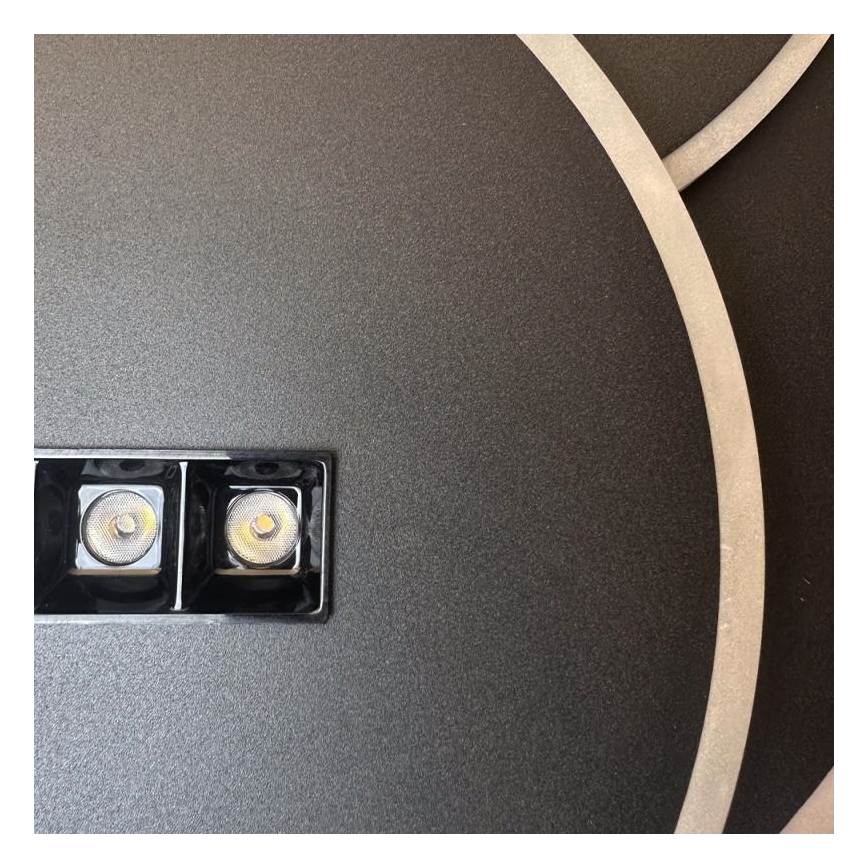 LED Zatemnitvena stropna svetilka LED/90W/230V 3000-6500K črna + Daljinski upravljalnik