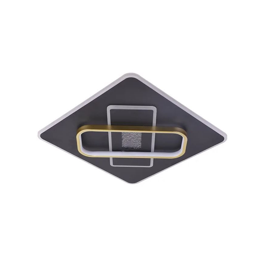 LED Zatemnitvena stropna svetilka LED/90W/230V 3000-6500K črna + Daljinski upravljalnik