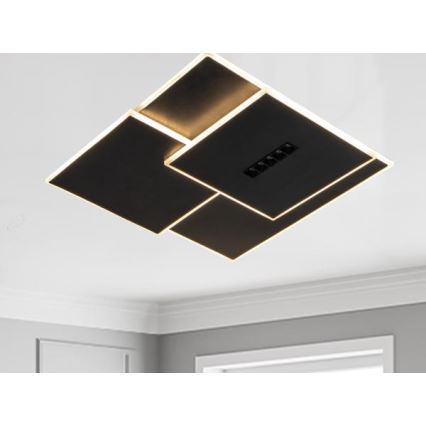 LED Zatemnitvena stropna svetilka LED/95W/230V 3000-6500K črna + Daljinski upravljalnik