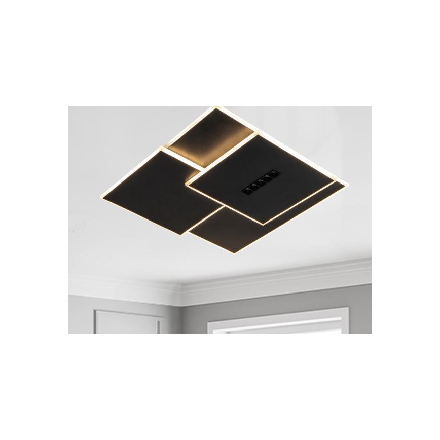 LED Zatemnitvena stropna svetilka LED/95W/230V 3000-6500K črna + Daljinski upravljalnik